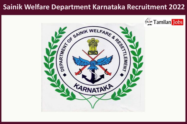 Sainik Welfare Department Karnataka Recruitment 2022