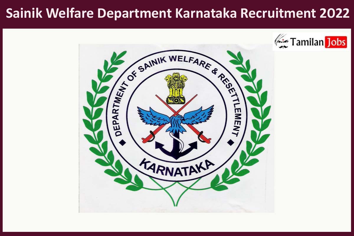Sainik Welfare Department Karnataka Recruitment 2022