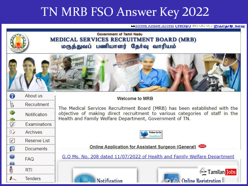 TN MRB FSO Answer Key 2022