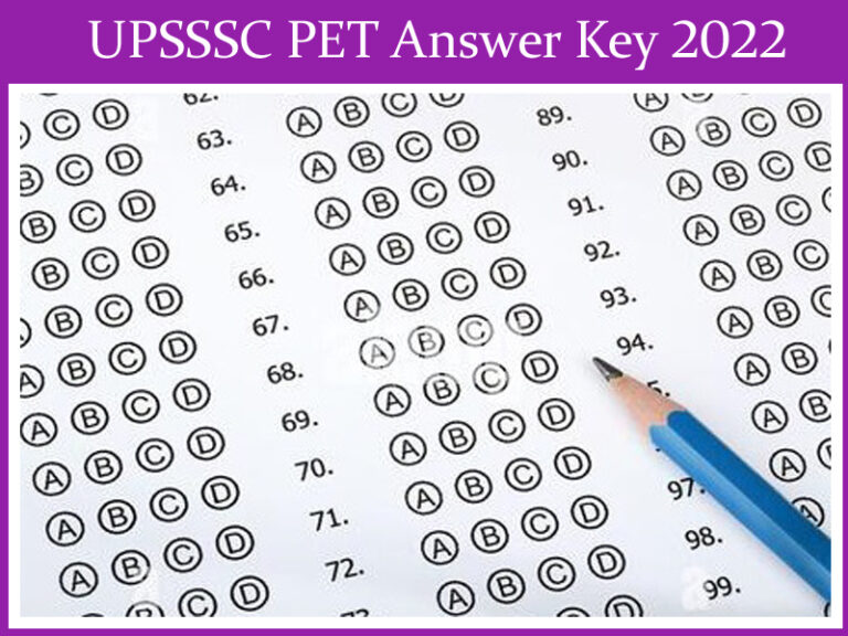 UPSSSC PET Answer Key 2022
