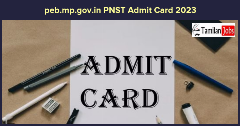 peb.mp.gov.in PNST Admit Card 2023