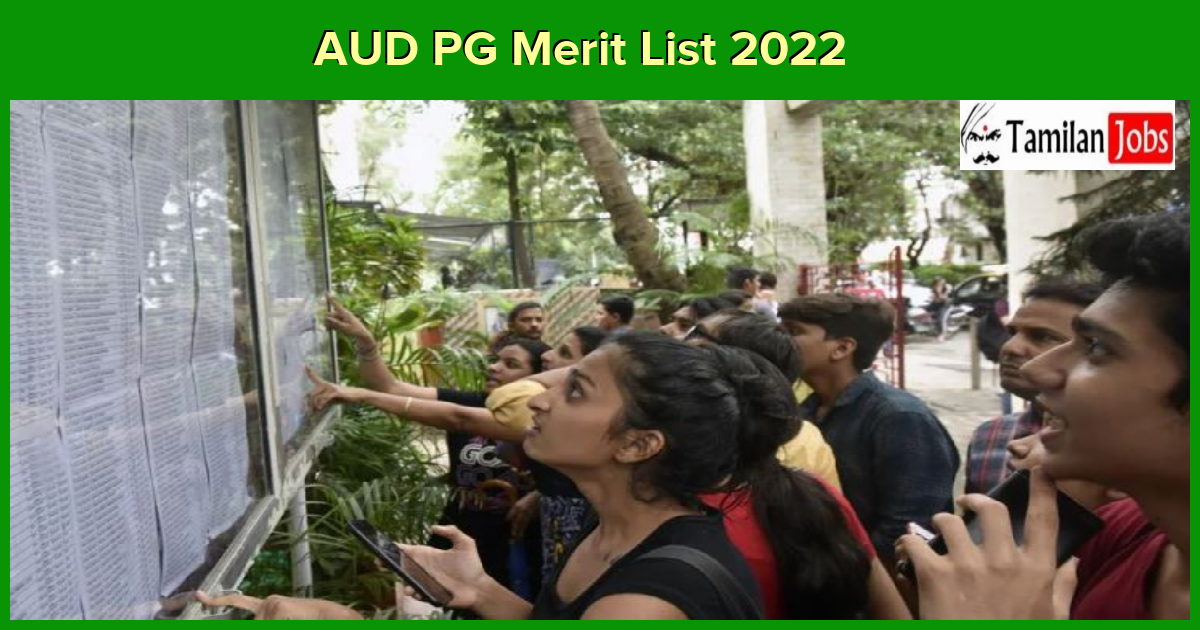 AUD PG Merit List 2022