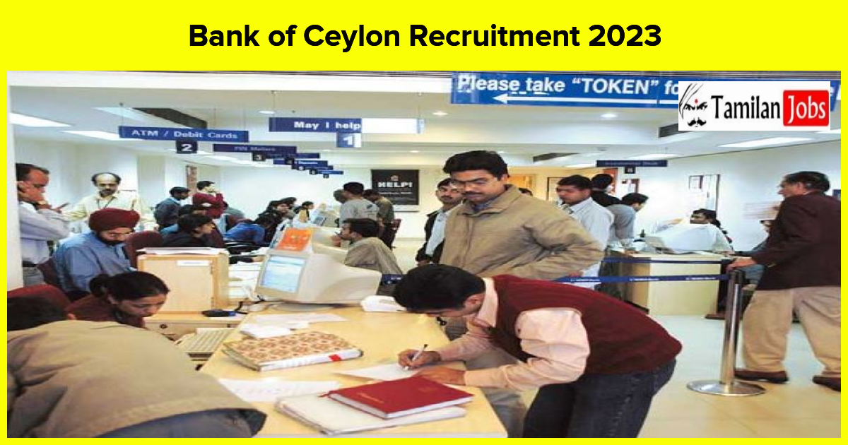 Bank of Ceylon Recruitment 2023