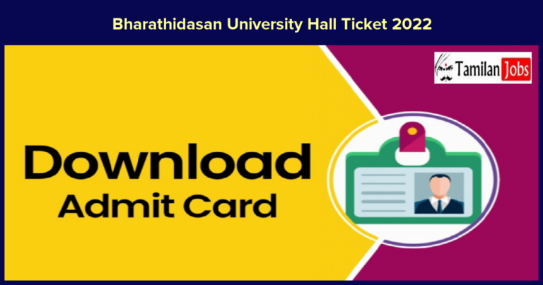Bharathidasan University Semester Hall Ticket 2022