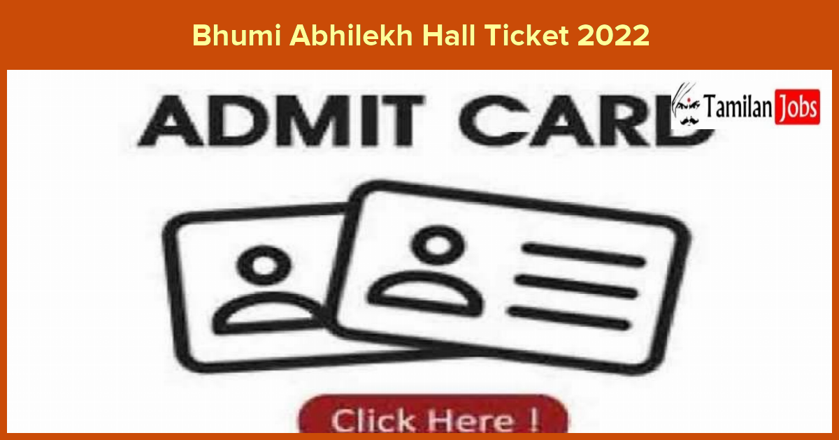 Bhumi Abhilekh Hall Ticket 2022