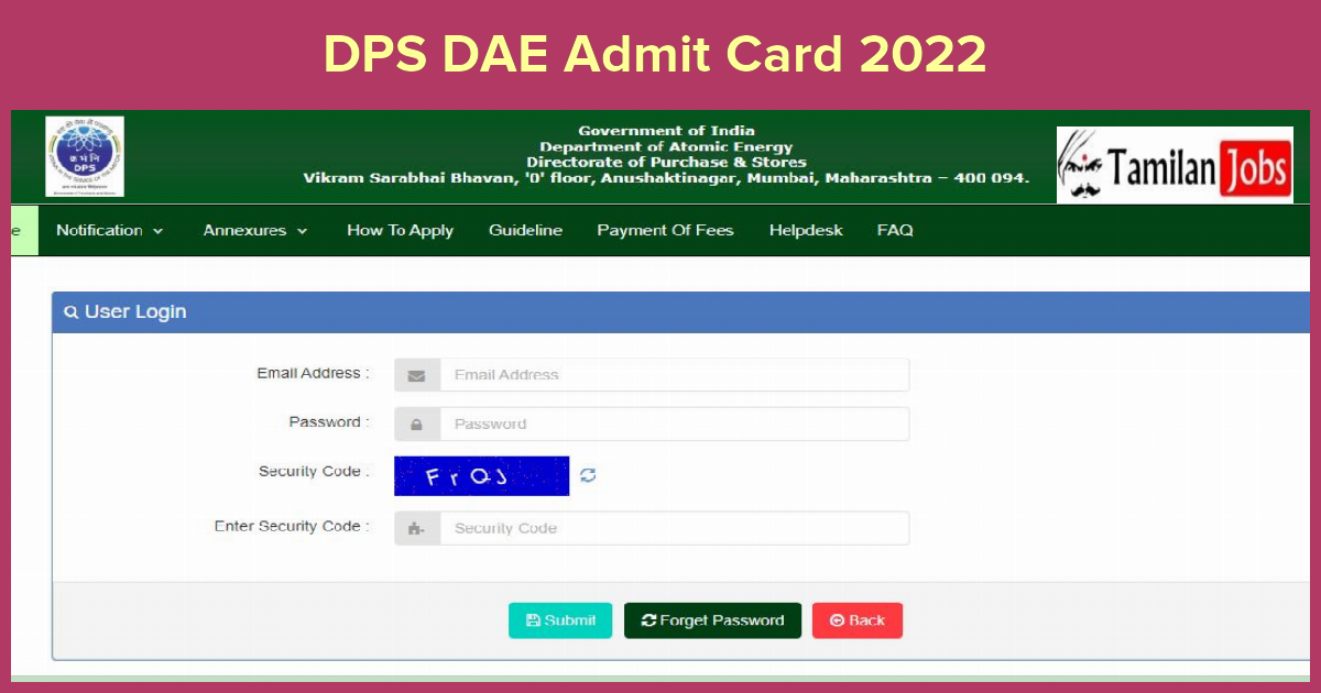 DPS DAE Admit Card 2022 