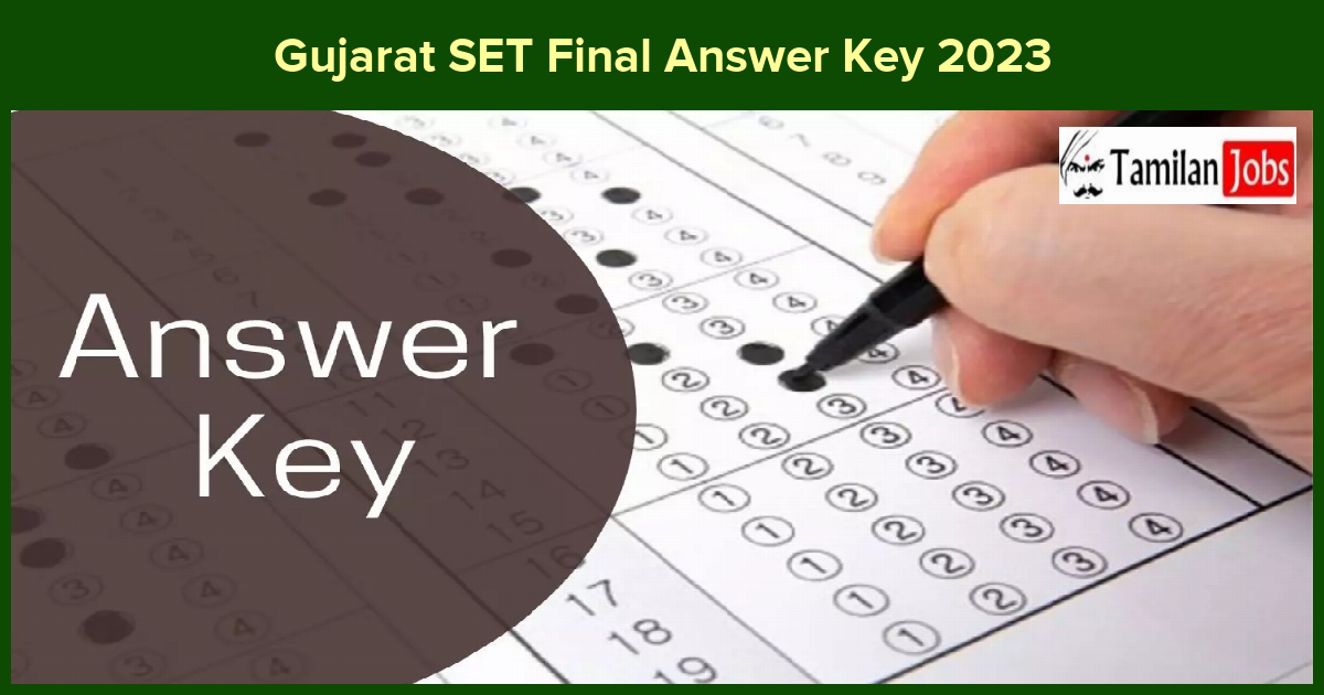 Gujarat SET Final Answer Key 2023