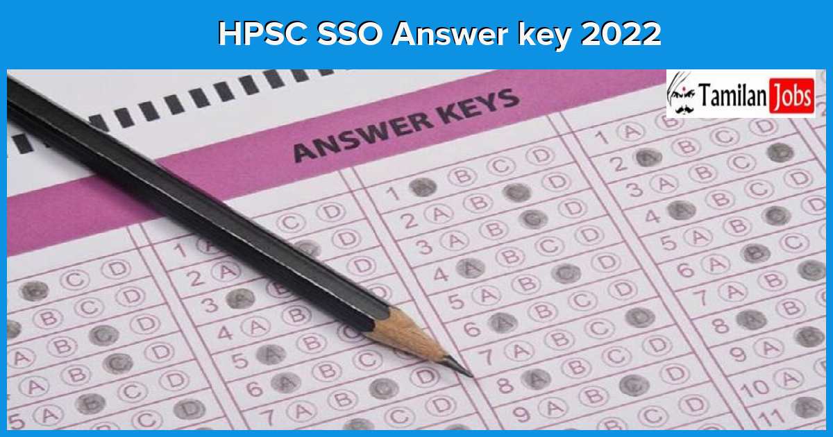 HPSC SSO Answer key 2022