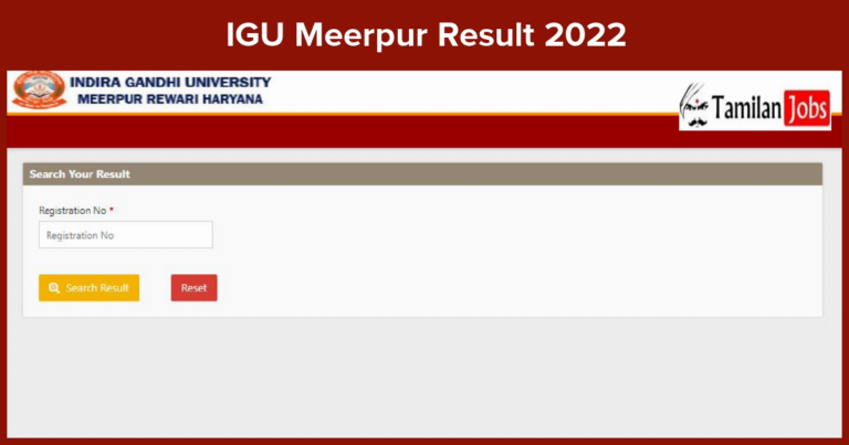IGU Meerpur Result 2022 (Released) Check Reewari UG PG Results @ igu.ac.in