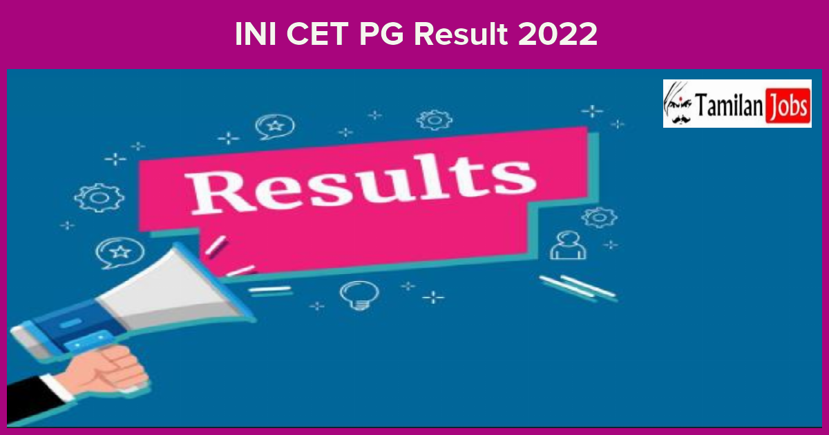 INI CET PG Result 2022