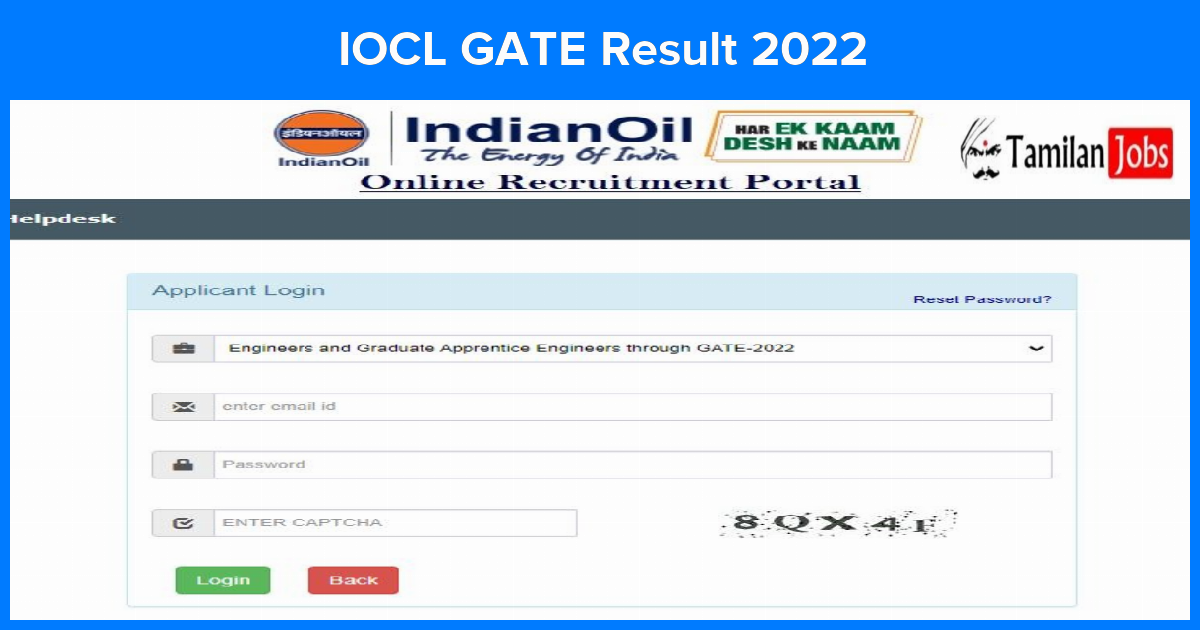 Iocl Gate Result 2022 (Released) Check @ Iocl.com