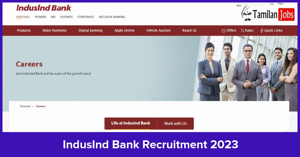 IndusInd Bank Recruitment 2023 - Apply Online Fresher job Openings Indusind Bank Recruitment 2023