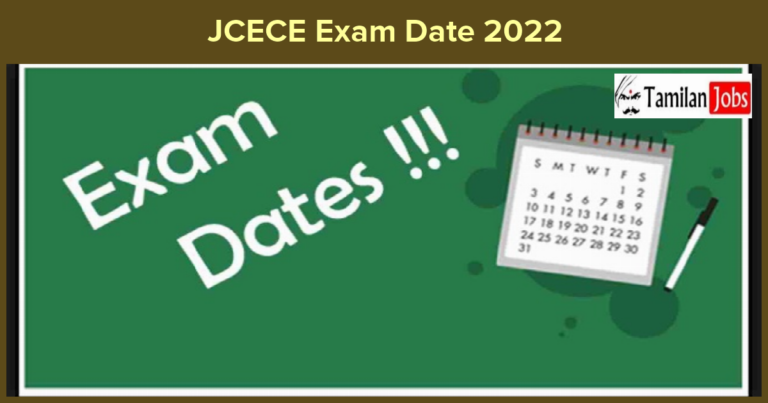 JCECE Exam Date 2022