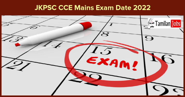 JKPSC CCE Mains Exam Date 2022