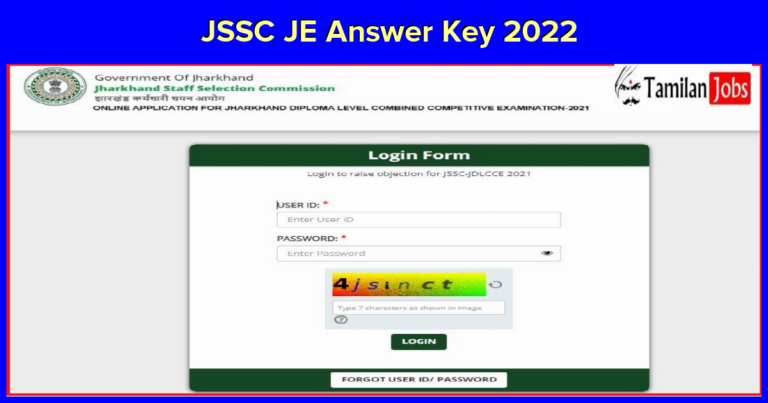 JSSC JE Answer Key 2022