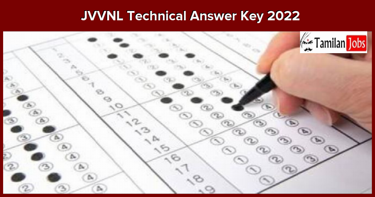 JVVNL Technical Answer Key 2022