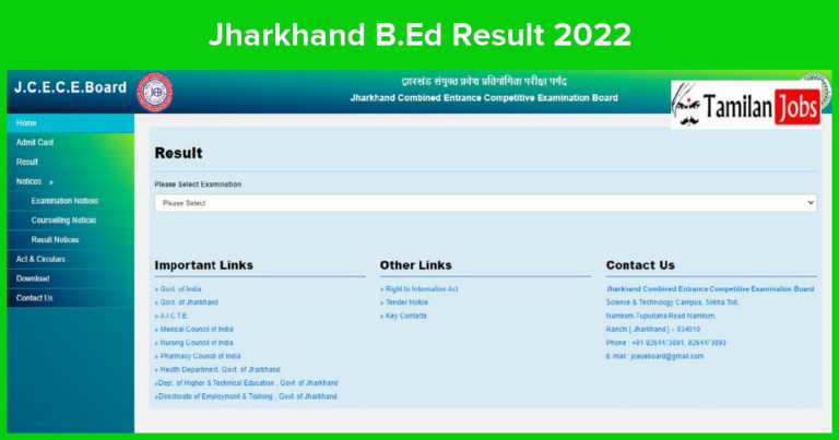 Jharkhand B.Ed Result 2022