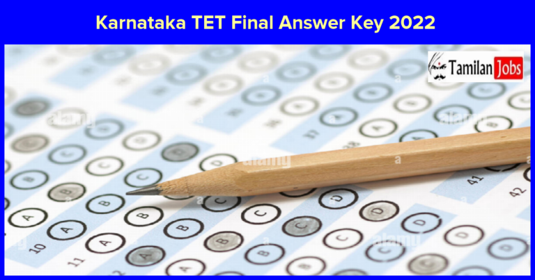 Karnataka TET Final Answer Key 2022