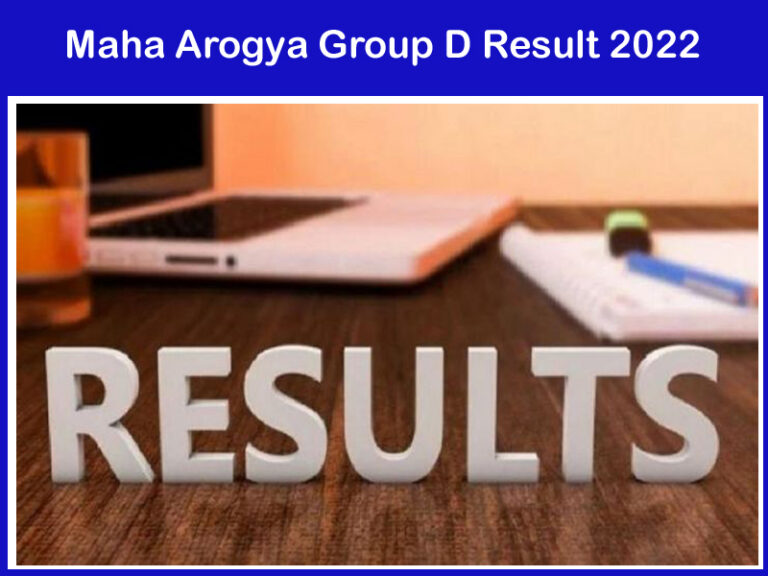 Maha Arogya Group D Result 2022