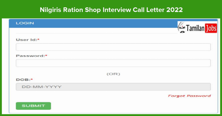 Nilgiris Ration Shop Interview Call Letter 2022