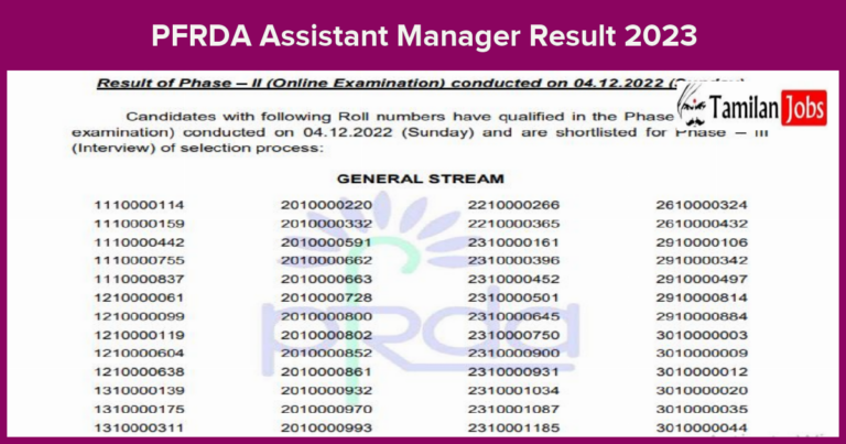 PFRDA Assistant Manager Result 2023 (Released) Check Officer Grade A Results here
