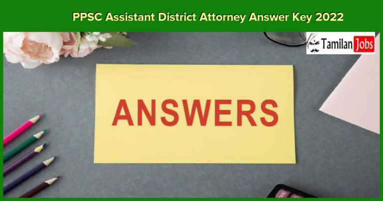PPSC Assistant District Attorney Answer Key 2022