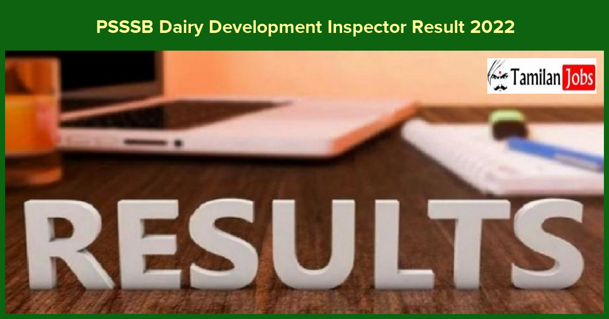 PSSSB Dairy Development Inspector Result 2022
