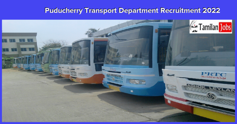 Puducherry Transport Department Recruitment 2022 – Enforcement Assistant Jobs, Online Application