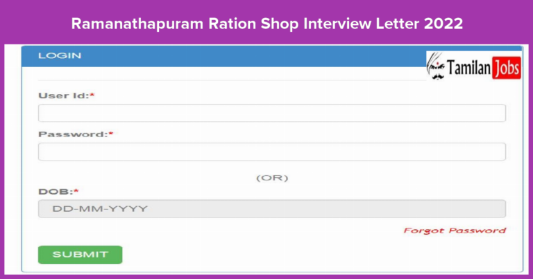 Ramanathapuram Ration Shop Interview Letter 2022