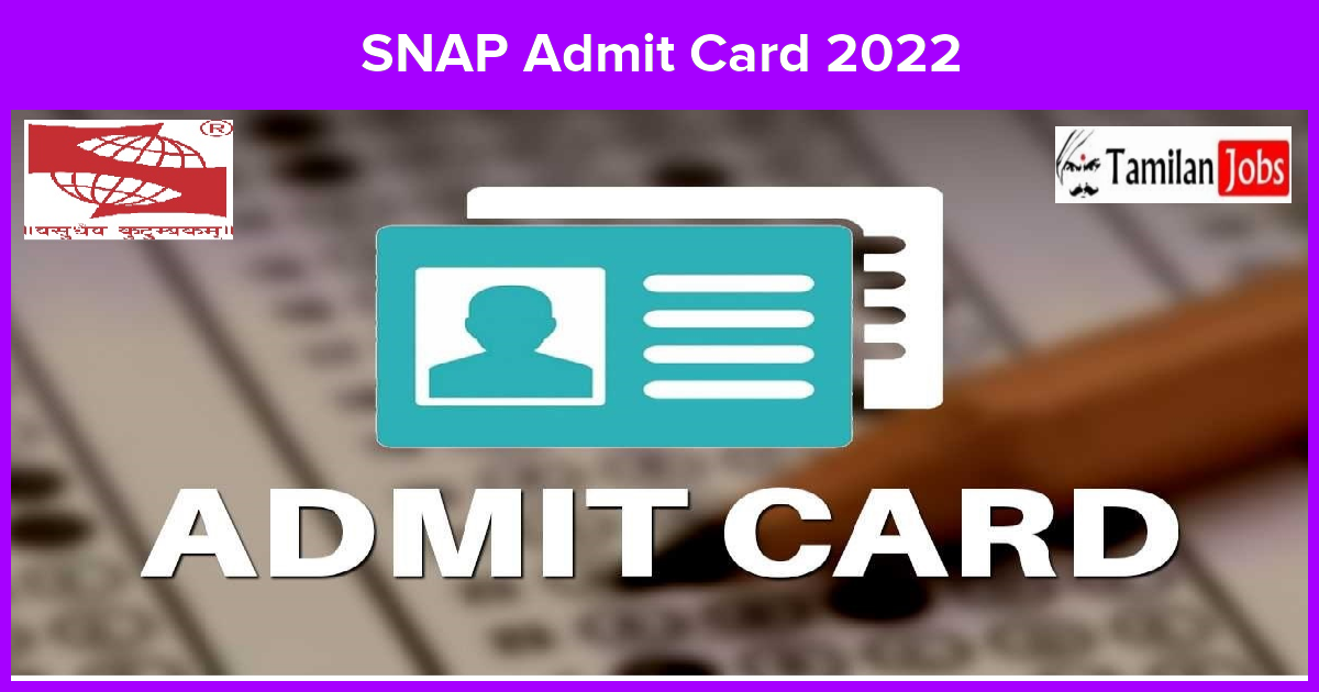 SNAP Admit Card 2022