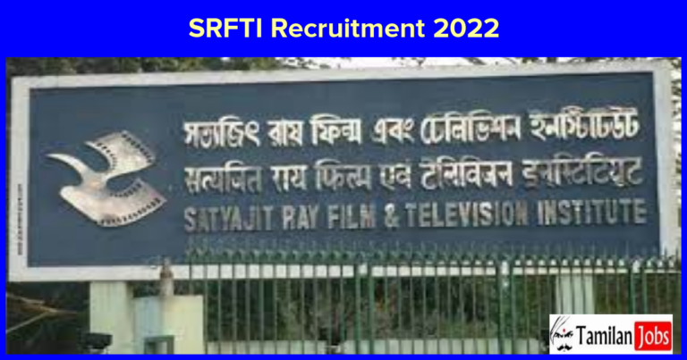 SRFTI Recruitment 2022 Out – Consultant Jobs Monthly Salary  Rs. 50,000/-