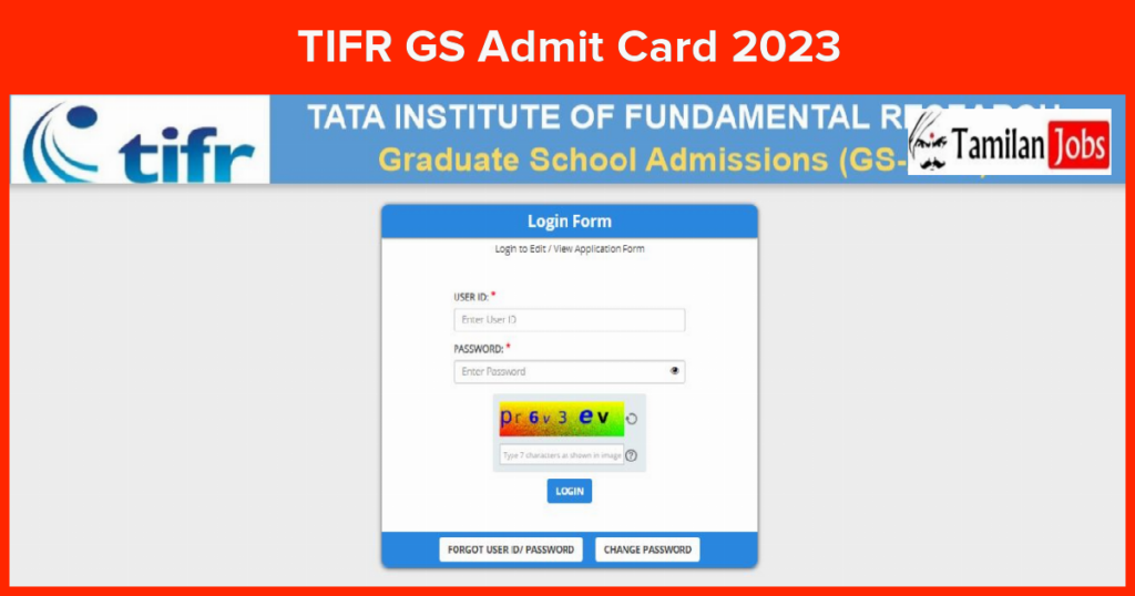 TIFR GS Admit Card 2023 (Released) Check Exam Date Here Tamilan Jobs