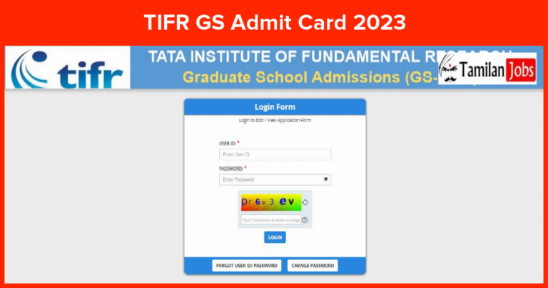 TIFR GS Admit Card 2023 (Released) Check Exam Date Here