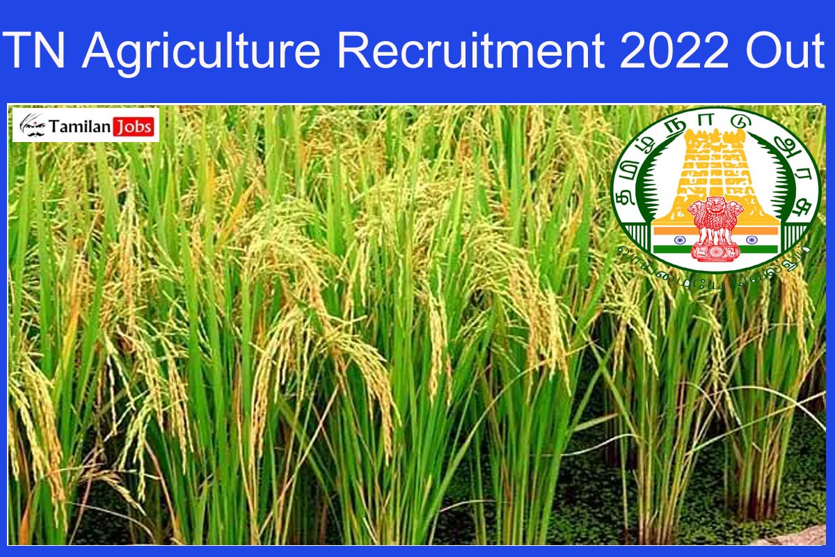 TN Agriculture Recruitment 2022