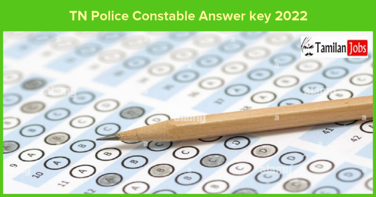 TN Police Constable Answer Key