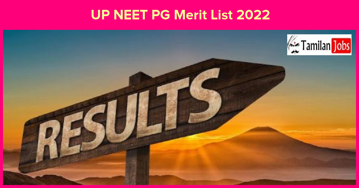 UP NEET PG Merit List 2022