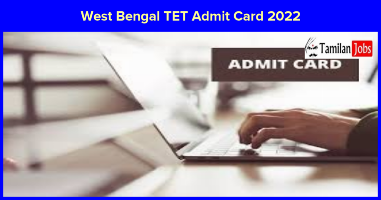 West Bengal TET Admit Card 2022