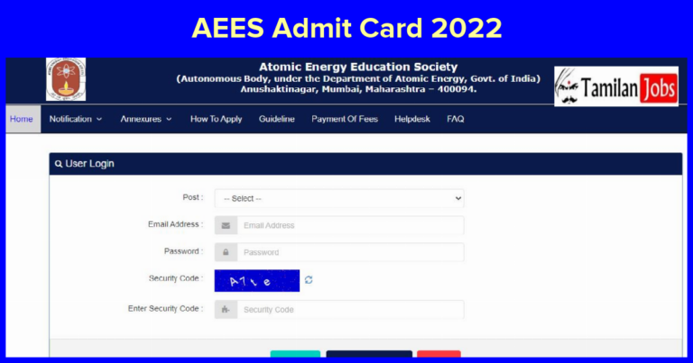 AEES Admit Card 2022