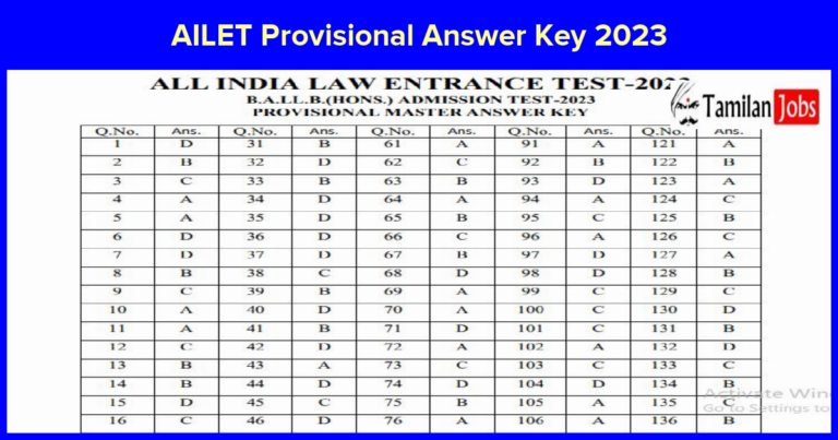 AILET Provisional Answer Key 2023 (Released) Check @ nludelhi.ac.in