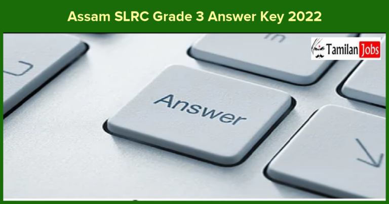 Assam SLRC Grade 3 Answer Key 2022