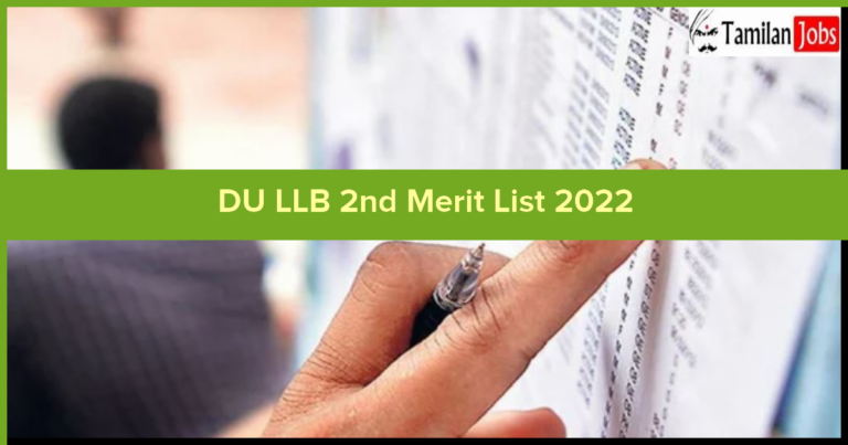 DU LLB 2nd Merit List 2022