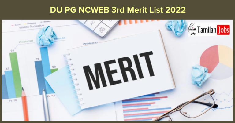 DU PG NCWEB 3rd Merit List 2022