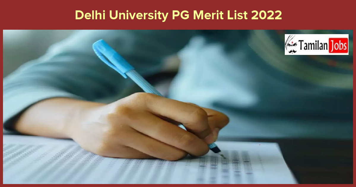 Delhi University PG Merit List 2022