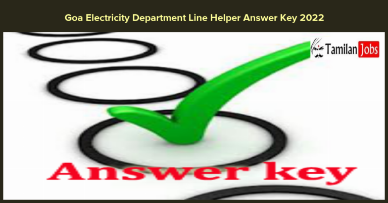 Goa Electricity Department Line Helper Answer Key 2022