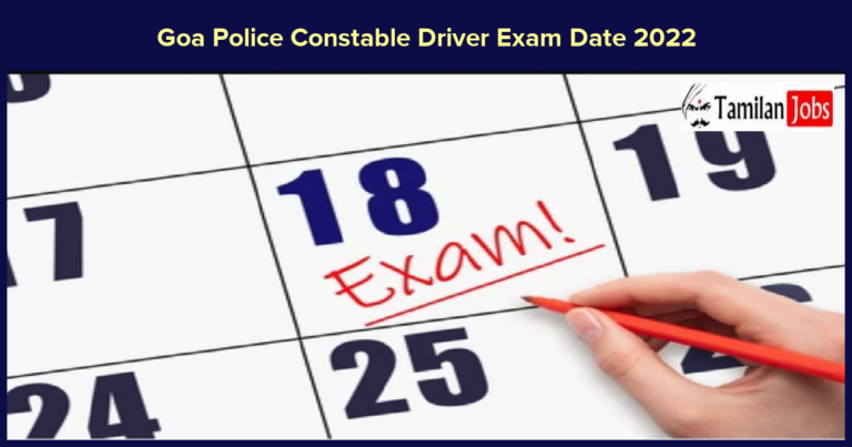 Goa Police Pharmacist Exam Date 2022