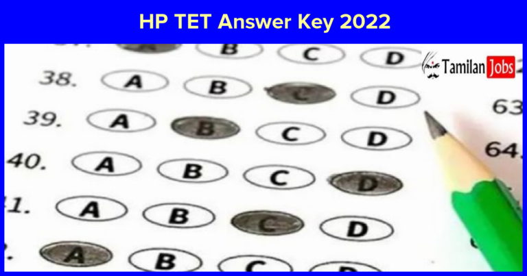HP TET Answer Key 2022 PDF Check Teachers Eligibility Test Exam Keys