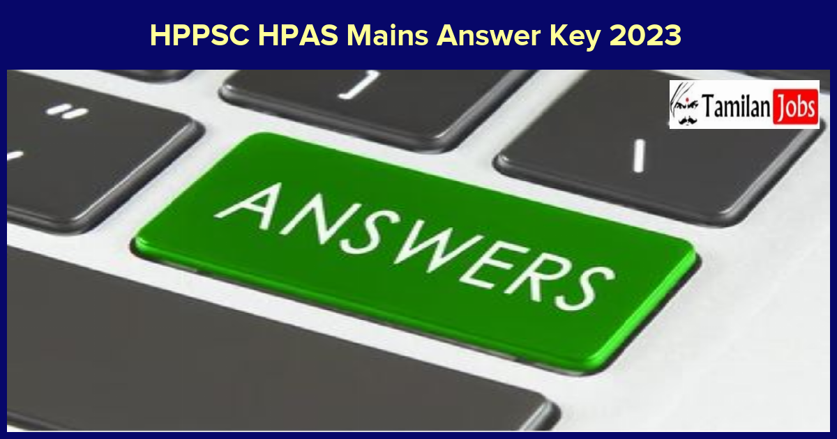 HPPSC HPAS Mains Answer Key 2023 