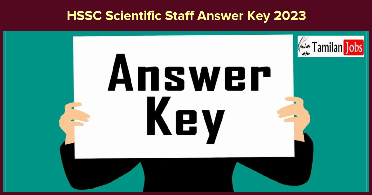 Hssc Scientific Staff Answer Key 2023