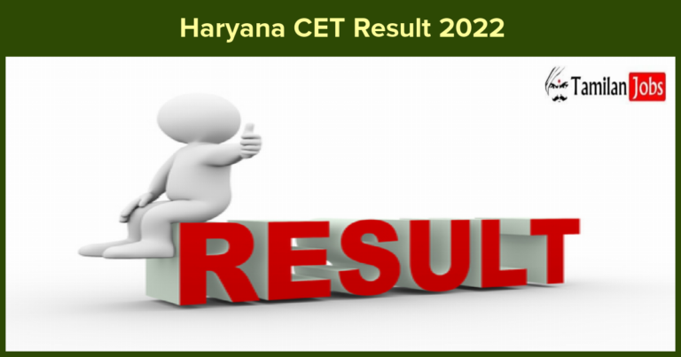 Haryana CET Result 2022