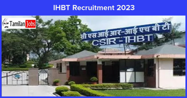 IHBT Recruitment 2023